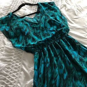 Teal Patterned Express Dress